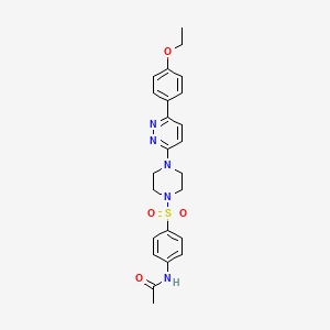 molecular formula C24H27N5O4S B3208111 N-(4-((4-(6-(4-ethoxyphenyl)pyridazin-3-yl)piperazin-1-yl)sulfonyl)phenyl)acetamide CAS No. 1049316-31-5