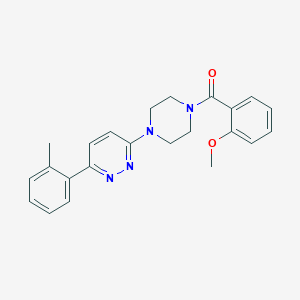 molecular formula C23H24N4O2 B3208121 (2-Methoxyphenyl)(4-(6-(o-tolyl)pyridazin-3-yl)piperazin-1-yl)methanone CAS No. 1049322-20-4