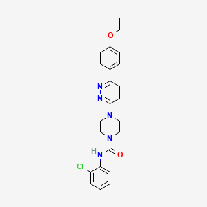 molecular formula C23H24ClN5O2 B3208126 N-(2-chlorophenyl)-4-[6-(4-ethoxyphenyl)pyridazin-3-yl]piperazine-1-carboxamide CAS No. 1049323-77-4