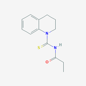 molecular formula C13H16N2OS B320815 N-(3,4-dihydro-1(2H)-quinolinylcarbothioyl)propanamide 