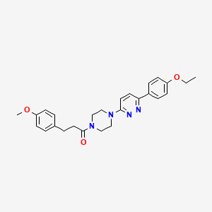 molecular formula C26H30N4O3 B3208166 1-(4-(6-(4-Ethoxyphenyl)pyridazin-3-yl)piperazin-1-yl)-3-(4-methoxyphenyl)propan-1-one CAS No. 1049339-06-1