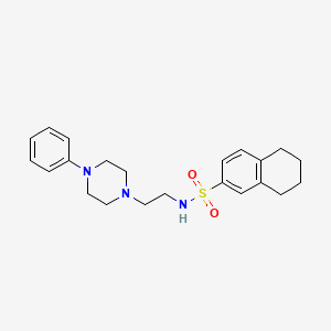 molecular formula C22H29N3O2S B3208188 N-[2-(4-phenylpiperazin-1-yl)ethyl]-5,6,7,8-tetrahydronaphthalene-2-sulfonamide CAS No. 1049387-93-0