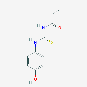 molecular formula C10H12N2O2S B320819 N-[(4-hydroxyphenyl)carbamothioyl]propanamide 