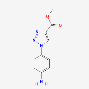 molecular formula C10H10N4O2 B3208208 methyl 1-(4-aminophenyl)-1H-1,2,3-triazole-4-carboxylate CAS No. 1049605-94-8