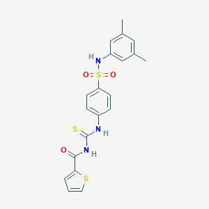 N-{[(4-{[(3,5-dimethylphenyl)amino]sulfonyl}phenyl)amino]carbonothioyl}-2-thiophenecarboxamide