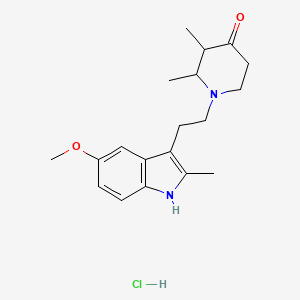 molecular formula C19H27ClN2O2 B3208219 1-[2-(5-methoxy-2-methyl-1H-indol-3-yl)ethyl]-2,3-dimethylpiperidin-4-one CAS No. 1049699-78-6