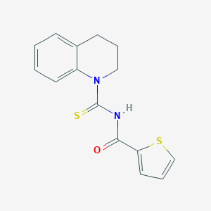 molecular formula C15H14N2OS2 B320825 N-(3,4-dihydro-1(2H)-quinolinylcarbothioyl)-2-thiophenecarboxamide 