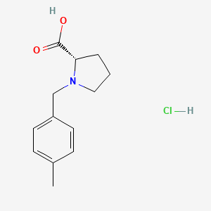 molecular formula C13H18ClNO2 B3208265 (S)-1-(4-甲基苄基)吡咯烷-2-羧酸盐酸盐 CAS No. 1049742-28-0