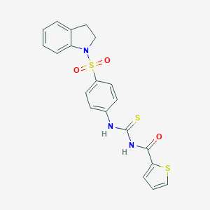N-{[4-(2,3-dihydro-1H-indol-1-ylsulfonyl)phenyl]carbamothioyl}thiophene-2-carboxamide