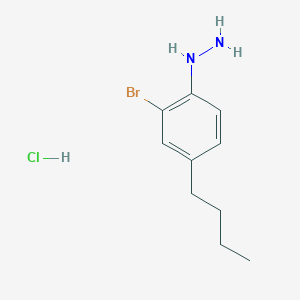 molecular formula C10H16BrClN2 B3208273 1-(2-Bromo-4-butylphenyl)hydrazine hydrochloride CAS No. 1049746-25-9