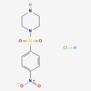 molecular formula C10H14ClN3O4S B3208286 1-[(4-Nitrophenyl)sulfonyl]piperazine hydrochloride CAS No. 1049751-39-4