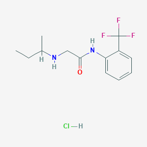 molecular formula C13H18ClF3N2O B3208289 2-[(butan-2-yl)amino]-N-[2-(trifluoromethyl)phenyl]acetamide hydrochloride CAS No. 1049751-46-3