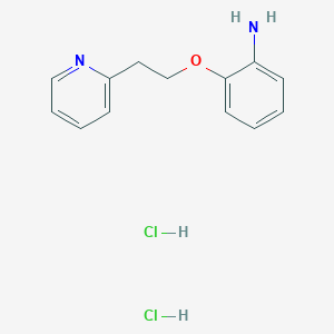 molecular formula C13H16Cl2N2O B3208291 {2-[2-(2-Pyridinyl)ethoxy]phenyl}amine dihydrochloride CAS No. 1049752-67-1