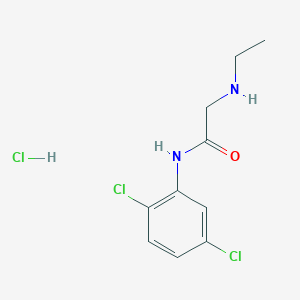 molecular formula C10H13Cl3N2O B3208295 N-(2,5-dichlorophenyl)-2-(ethylamino)acetamide hydrochloride CAS No. 1049754-40-6