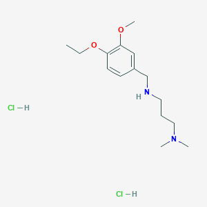 molecular formula C15H28Cl2N2O2 B3208296 [3-(Dimethylamino)propyl][(4-ethoxy-3-methoxyphenyl)methyl]amine dihydrochloride CAS No. 1049754-73-5