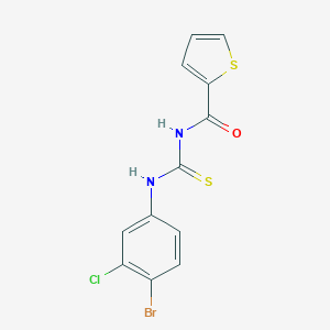 molecular formula C12H8BrClN2OS2 B320830 N-[(4-bromo-3-chlorophenyl)carbamothioyl]thiophene-2-carboxamide 