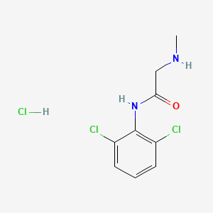 molecular formula C9H11Cl3N2O B3208309 N-(2,6-dichlorophenyl)-2-(methylamino)acetamide hydrochloride CAS No. 1049761-34-3