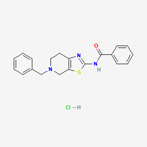 molecular formula C20H20ClN3OS B3208327 N-{5-benzyl-4H,5H,6H,7H-[1,3]thiazolo[5,4-c]pyridin-2-yl}benzamide hydrochloride CAS No. 1049765-35-6