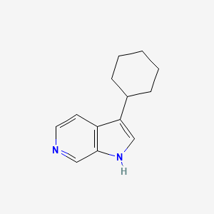 molecular formula C13H16N2 B3208335 3-cyclohexyl-1H-pyrrolo[2,3-c]pyridine CAS No. 1049768-45-7