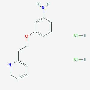 molecular formula C13H16Cl2N2O B3208361 {3-[2-(2-Pyridinyl)ethoxy]phenyl}amine dihydrochloride CAS No. 1049791-13-0
