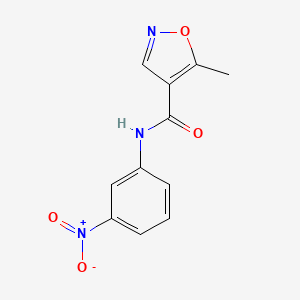 molecular formula C11H9N3O4 B3208392 5-methyl-N-(3-nitrophenyl)-1,2-oxazole-4-carboxamide CAS No. 1049872-93-6