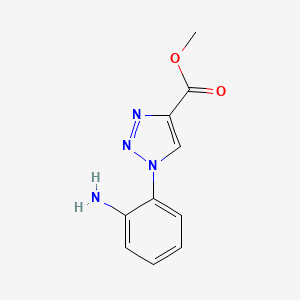 molecular formula C10H10N4O2 B3208397 1-(2-氨基苯基)-1H-1,2,3-三唑-4-羧酸甲酯 CAS No. 1049873-33-7