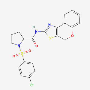 1-((4-chlorophenyl)sulfonyl)-N-(4H-chromeno[4,3-d]thiazol-2-yl)pyrrolidine-2-carboxamide