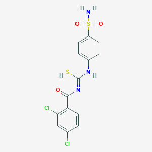 N'-(2,4-dichlorobenzoyl)-N-(4-sulfamoylphenyl)carbamimidothioic acid