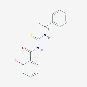 molecular formula C16H15IN2OS B320847 2-iodo-N-[(1-phenylethyl)carbamothioyl]benzamide 