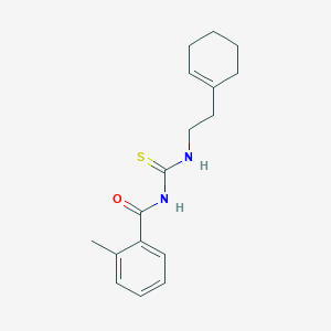 molecular formula C17H22N2OS B320853 N-({[2-(1-cyclohexen-1-yl)ethyl]amino}carbonothioyl)-2-methylbenzamide 