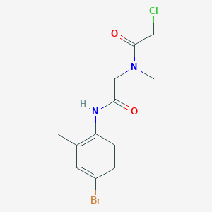 molecular formula C12H14BrClN2O2 B3208540 N-{[(4-bromo-2-methylphenyl)carbamoyl]methyl}-2-chloro-N-methylacetamide CAS No. 1050909-49-3