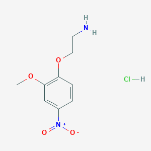 molecular formula C9H13ClN2O4 B3208573 [2-(2-Methoxy-4-nitrophenoxy)ethyl]amine hydrochloride CAS No. 1051368-94-5