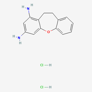 molecular formula C14H16Cl2N2O B3208587 10,11-二氢二苯并[b,f]噁嗪-1,3-二胺二盐酸盐 CAS No. 1051369-20-0