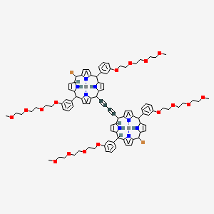 molecular formula C96H112Br2N8O16Zn2 B3208607 Dibromo ZINC porphyrin dimer CAS No. 1051971-74-4