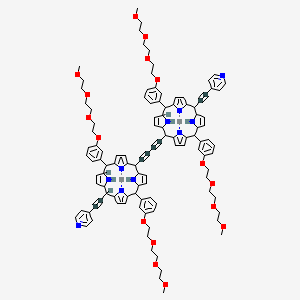 molecular formula C110H120N10O16Zn2 B3208612 Zn2((MeO(CH2CH2O)3C6H4)2(NC5H4CC)C20H8N4C4C20H8N4(C6H4(OCH2CH2)3OMe)2(CCC5H4N)) CAS No. 1051971-75-5