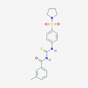 3-methyl-N-{[4-(pyrrolidin-1-ylsulfonyl)phenyl]carbamothioyl}benzamide