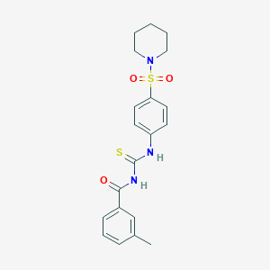 molecular formula C20H23N3O3S2 B320867 N-(3-methylbenzoyl)-N'-[4-(piperidin-1-ylsulfonyl)phenyl]thiourea 