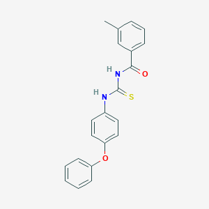 molecular formula C21H18N2O2S B320871 3-methyl-N-[(4-phenoxyphenyl)carbamothioyl]benzamide 