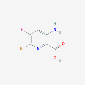 molecular formula C6H4BrFN2O2 B3208735 3-Amino-6-bromo-5-fluoropicolinic acid CAS No. 1052714-14-3