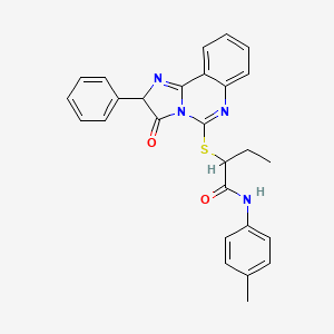 2-((3-oxo-2-phenyl-2,3-dihydroimidazo[1,2-c]quinazolin-5-yl)thio)-N-(p-tolyl)butanamide