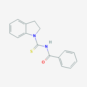 molecular formula C16H14N2OS B320877 N-(2,3-dihydro-1H-indol-1-ylcarbonothioyl)benzamide 