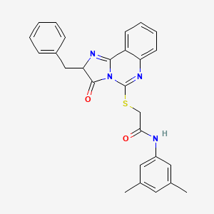 2-((2-benzyl-3-oxo-2,3-dihydroimidazo[1,2-c]quinazolin-5-yl)thio)-N-(3,5-dimethylphenyl)acetamide