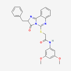 2-((2-benzyl-3-oxo-2,3-dihydroimidazo[1,2-c]quinazolin-5-yl)thio)-N-(3,5-dimethoxyphenyl)acetamide