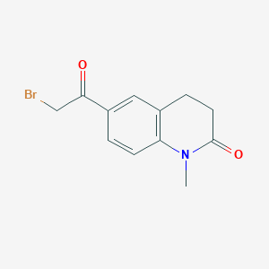 molecular formula C12H12BrNO2 B3208799 6-(2-Bromoacetyl)-1-methyl-1,2,3,4-tetrahydroquinolin-2-one CAS No. 105316-94-7