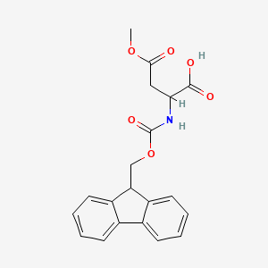 molecular formula C20H19NO6 B3208820 2-({[(9H-Fluoren-9-YL)methoxy]carbonyl}amino)-4-methoxy-4-oxobutanoic acid CAS No. 1053239-17-0