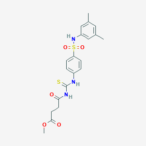 Methyl 4-[({4-[(3,5-dimethylanilino)sulfonyl]anilino}carbothioyl)amino]-4-oxobutanoate