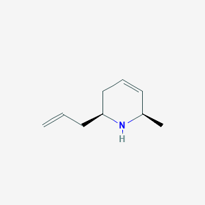 molecular formula C9H15N B3208875 (2S,6R)-6-methyl-2-prop-2-enyl-1,2,3,6-tetrahydropyridine CAS No. 1055027-42-3