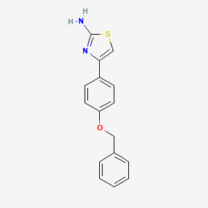 molecular formula C16H14N2OS B3208896 4-[4-(苄氧基)苯基]-1,3-噻唑-2-胺 CAS No. 105512-83-2