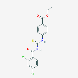 molecular formula C17H14Cl2N2O3S B320893 Ethyl 4-(2,4-dichlorobenzoylthioureido)benzoate 