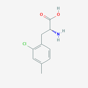 molecular formula C10H12ClNO2 B3208978 (2R)-2-amino-3-(2-chloro-4-methylphenyl)propanoic acid CAS No. 1056934-22-5